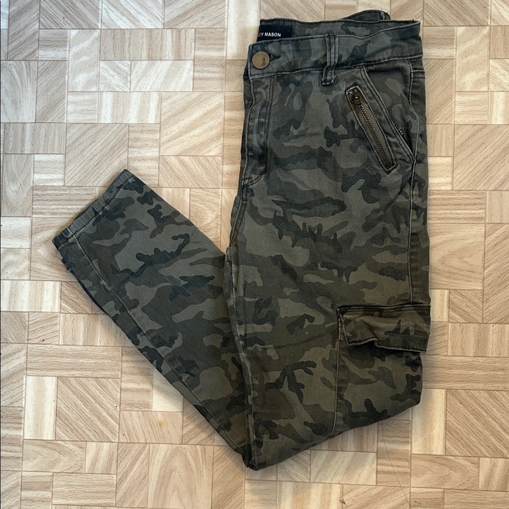 Ashley Mason Olive Camouflage Cargo Jeans